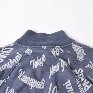 LOUIS VUITTON Sweat Half Zip Knit Blue Indigo White RM181M FMG HEY08W Good Condition Used 4a007921