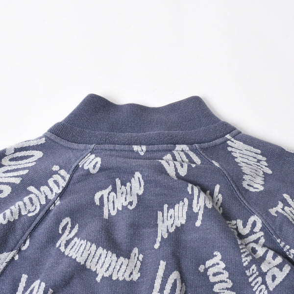LOUIS VUITTON Sweat Half Zip Knit Blue Indigo White RM181M FMG HEY08W Good Condition Used 4a007921