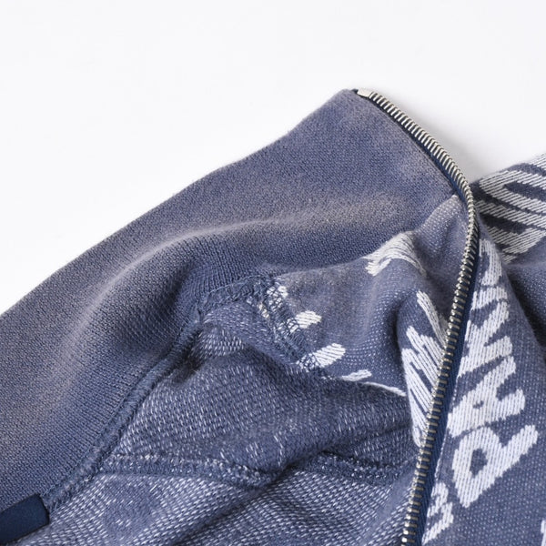 LOUIS VUITTON Sweat Half Zip Knit Blue Indigo White RM181M FMG HEY08W Good Condition Used 4a007921