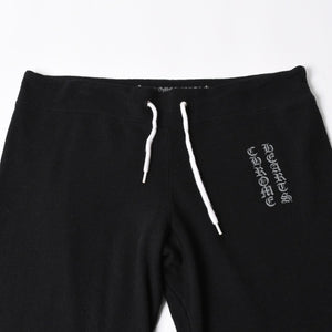 Very good condition CHROME HEARTS Sweatpants Size M Old English Logo Print Black Used 4a005727