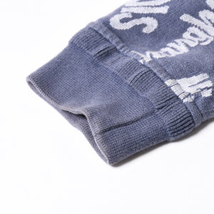 LOUIS VUITTON Sweat Half Zip Knit Blue Indigo White RM181M FMG HEY08W Good Condition Used 4a007921