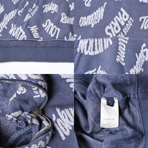 LOUIS VUITTON Sweat Half Zip Knit Blue Indigo White RM181M FMG HEY08W Good Condition Used 4a007921