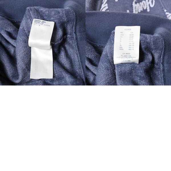 LOUIS VUITTON Sweat Half Zip Knit Blue Indigo White RM181M FMG HEY08W Good Condition Used 4a007921
