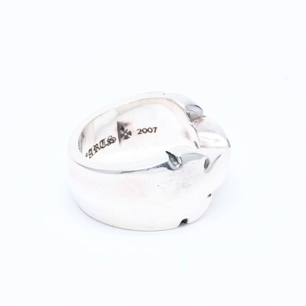 新品未使用 CHROME HEARTS クロムハーツ DOUBLE FLEUR KNEE ダブルフレアニー リング 重量約30.84g サイズ24.5号 シルバー925 中古 4a008571