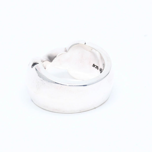 新品未使用 CHROME HEARTS クロムハーツ DOUBLE FLEUR KNEE ダブルフレアニー リング 重量約30.84g サイズ24.5号 シルバー925 中古 4a008571