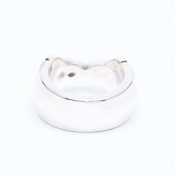 新品未使用 CHROME HEARTS クロムハーツ DOUBLE FLEUR KNEE ダブルフレアニー リング 重量約30.84g サイズ24.5号 シルバー925 中古 4a008571