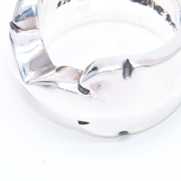 新品未使用 CHROME HEARTS クロムハーツ DOUBLE FLEUR KNEE ダブルフレアニー リング 重量約30.84g サイズ24.5号 シルバー925 中古 4a008571