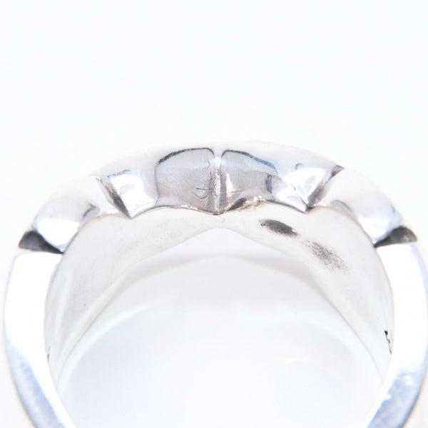 新品未使用 CHROME HEARTS クロムハーツ DOUBLE FLEUR KNEE ダブルフレアニー リング 重量約30.84g サイズ24.5号 シルバー925 中古 4a008571