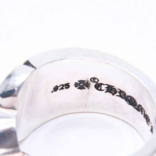 新品未使用 CHROME HEARTS クロムハーツ DOUBLE FLEUR KNEE ダブルフレアニー リング 重量約30.84g サイズ24.5号 シルバー925 中古 4a008571