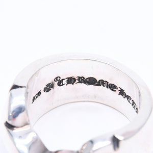 新品未使用 CHROME HEARTS クロムハーツ DOUBLE FLEUR KNEE ダブルフレアニー リング 重量約30.84g サイズ24.5号 シルバー925 中古 4a008571