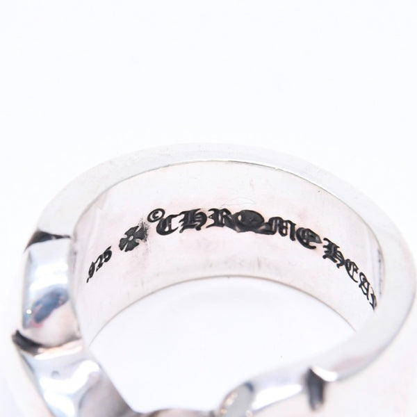 新品未使用 CHROME HEARTS クロムハーツ DOUBLE FLEUR KNEE ダブルフレアニー リング 重量約30.84g サイズ24.5号 シルバー925 中古 4a008571