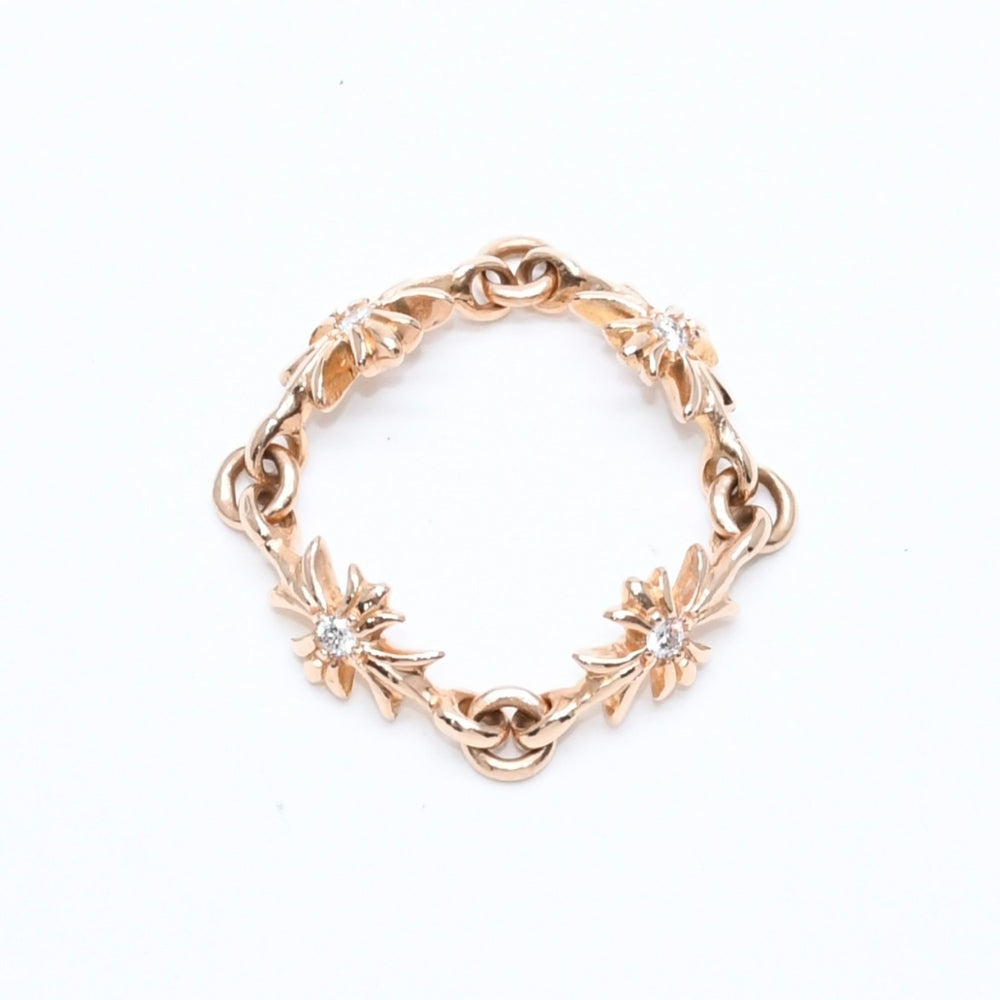 新品未使用 CHROME HEARTS クロムハーツ 22K タイニーE CHプラス リング 重量約3.54g サイズ15.5号 アフターダイヤ 中古 4a008573