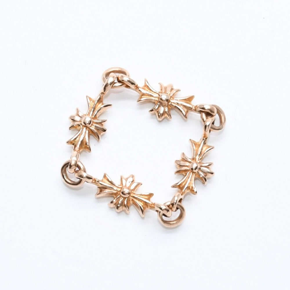 新品未使用 CHROME HEARTS クロムハーツ 22K タイニーE CHプラス リング 重量約3.54g サイズ15.5号 アフターダイヤ 中古 4a008573