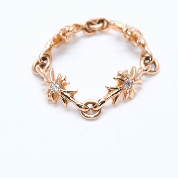 New and unused CHROME HEARTS 22K Tiny E CH Plus Ring Weight approx. 3.54g Size 15.5 After-diamond Used 4a008573