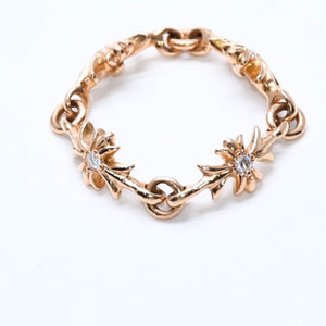 New and unused CHROME HEARTS 22K Tiny E CH Plus Ring Weight approx. 3.54g Size 15.5 After-diamond Used 4a008573
