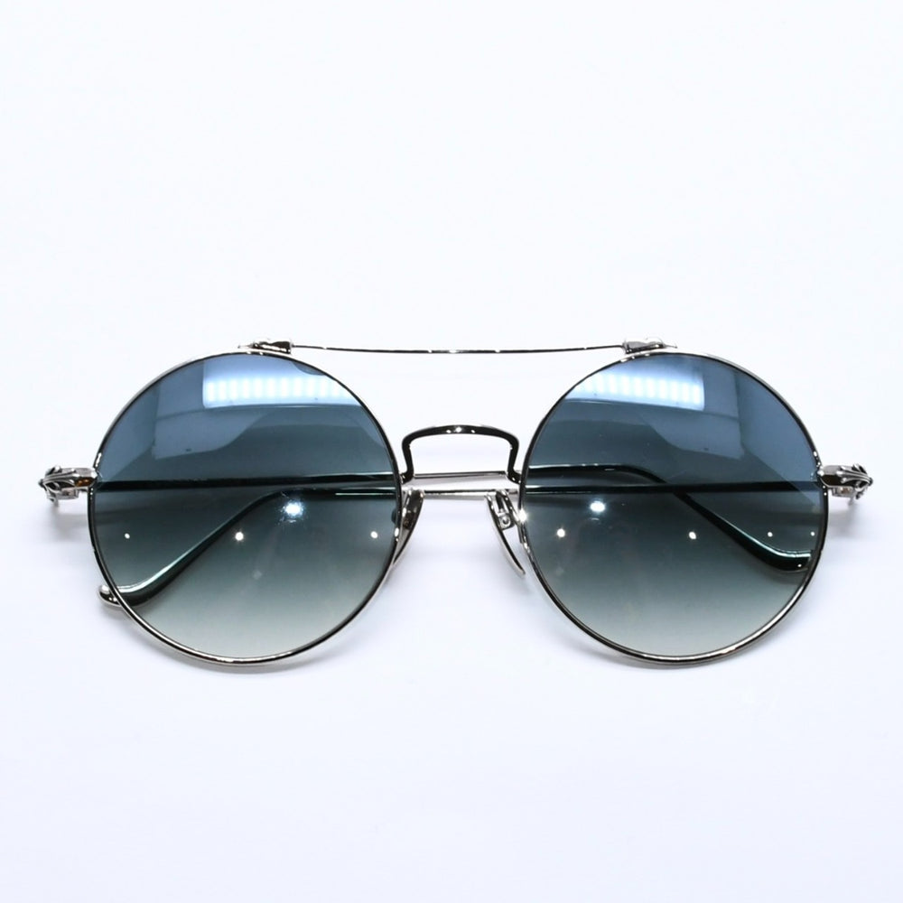 極美品 CHROME HEARTS クロムハーツ PRAWN QUEEN プローン クイーン ラウンド サングラス サイズ54□21-138 グラデーション 中古 4a005738
