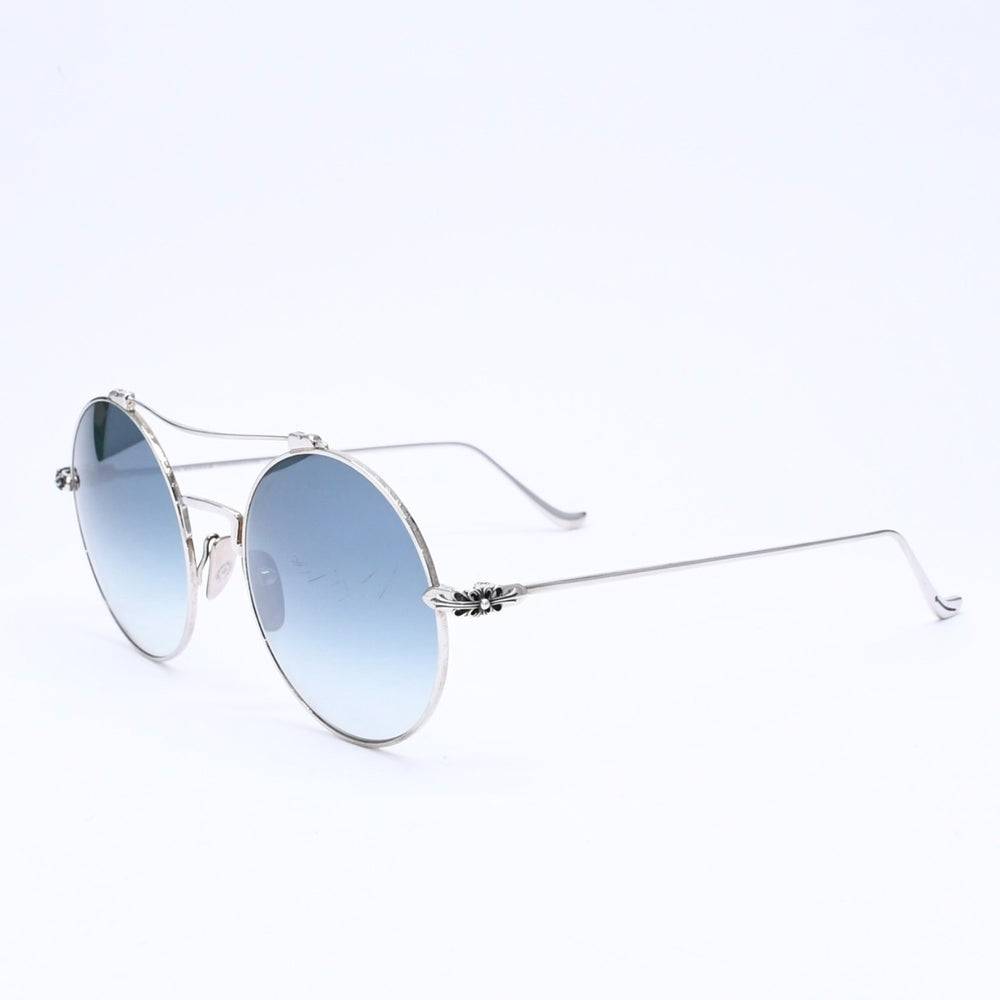 極美品 CHROME HEARTS クロムハーツ PRAWN QUEEN プローン クイーン ラウンド サングラス サイズ54□21-138 グラデーション 中古 4a005738