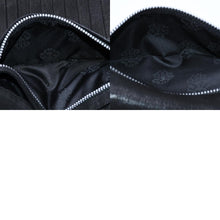 将图片加载到图库查看器，極美品 CHROME HEARTS クロムハーツ WAVE DESTROY LTHR ウェーブ ウォレット 長財布 クロスボタン デストロイレザー シルバー925 中古 4a005740