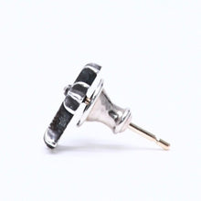 将图片加载到图库查看器，極美品 CHROME HEARTS クロムハーツ ピアス イヤリング CH クロスファット スタッド シルバーピアス シルバー925 重量約0.83g 片耳 中古 4a005753