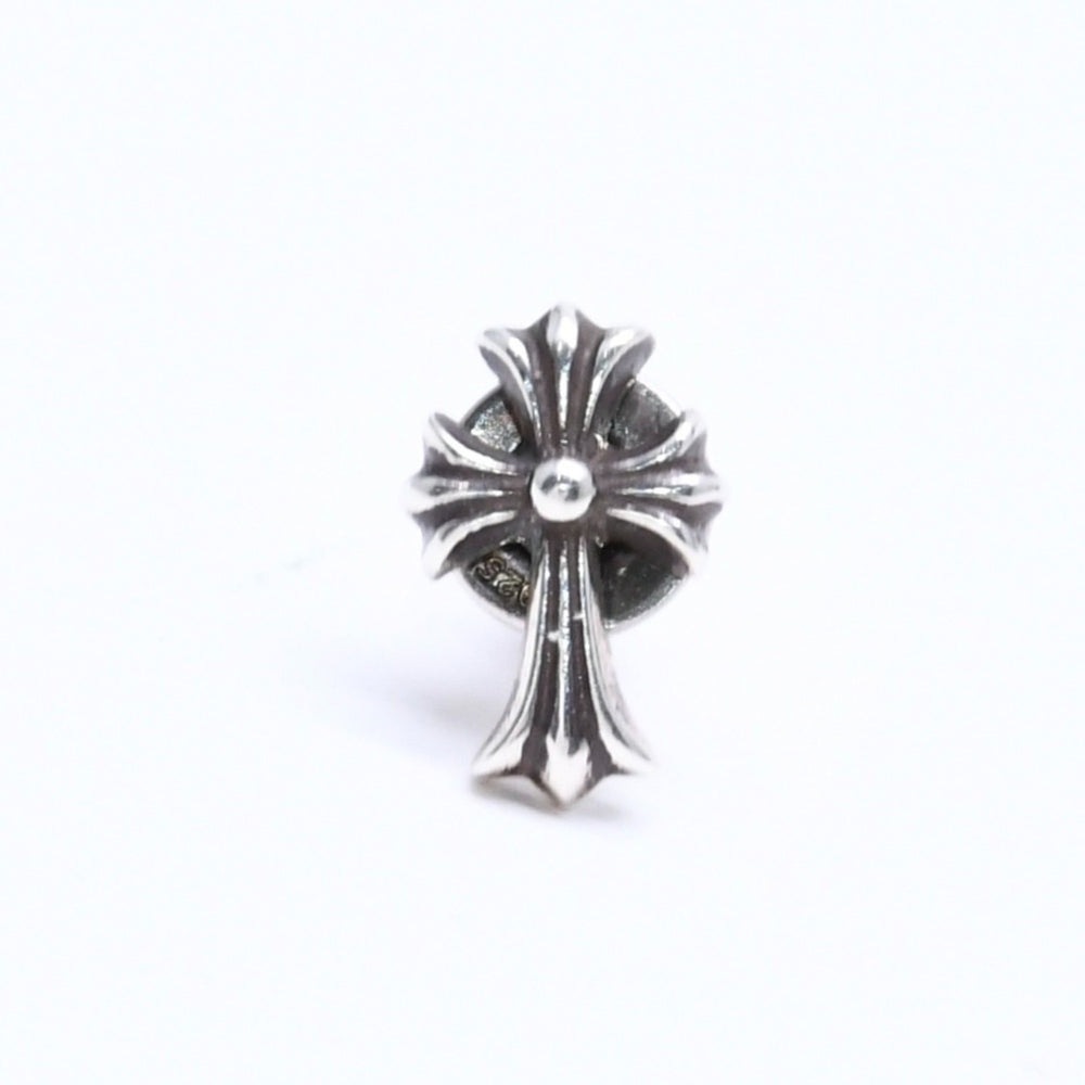 Very Good Condition CHROME HEARTS Earrings CH Cross Fat Stud Silver Earrings Silver 925 One Ear Weight Approx. 0.91g Used 4a005752