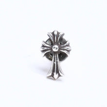将图片加载到图库查看器，極美品 CHROME HEARTS クロムハーツ ピアス イヤリング CH クロスファット スタッド シルバーピアス シルバー925 片耳 重量約0.91g 中古 4a005752
