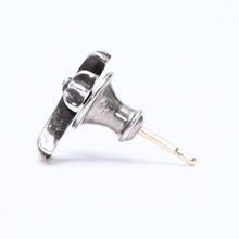 将图片加载到图库查看器，極美品 CHROME HEARTS クロムハーツ ピアス イヤリング CH クロスファット スタッド シルバーピアス シルバー925 片耳 重量約0.91g 中古 4a005752