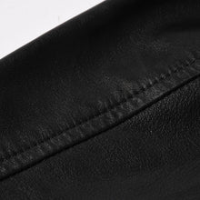 将图片加载到图库查看器，極美品 CHROME HEARTS クロムハーツ レターマン スタジャン スターレザーパッチ シルバー925 SV925 クロスボールボタン ブラック サイズM 中古 4a005745