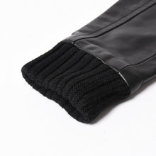 将图片加载到图库查看器，極美品 CHROME HEARTS クロムハーツ レターマン スタジャン スターレザーパッチ シルバー925 SV925 クロスボールボタン ブラック サイズM 中古 4a005745
