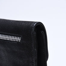 将图片加载到图库查看器，極美品 CHROME HEARTS クロムハーツ WAVE DESTROY LTHR ウェーブ ウォレット 長財布 クロスボタン デストロイレザー シルバー925 中古 4a005740