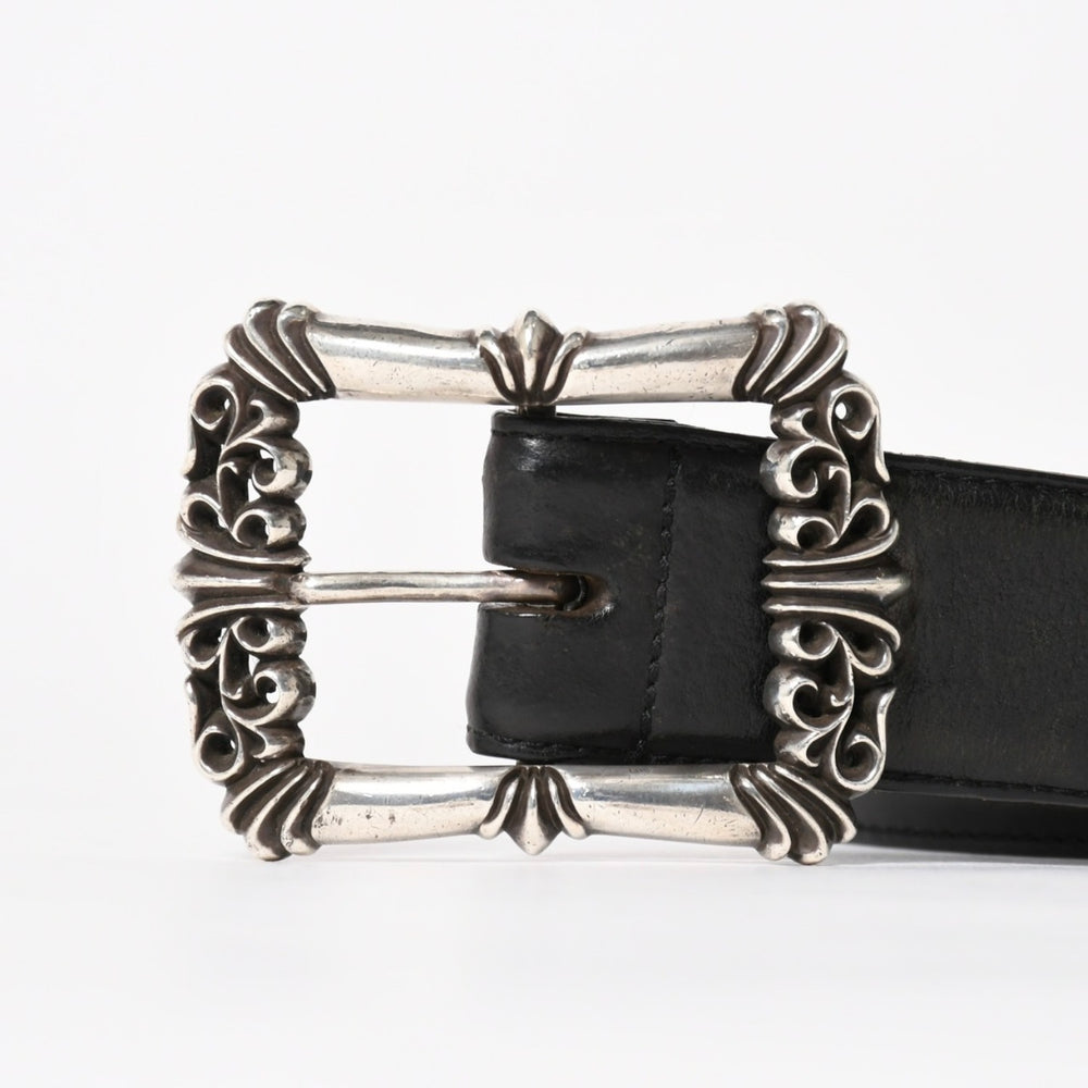 CHROME HEARTS BLT FILIGREE OTJ 1.5 Filigree OTJ Belt 1.5 inch Size 36 Leather Silver 925 Good Condition Used 4a005741