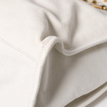 将图片加载到图库查看器，極美品 BALENCIAGA バレンシアガ メタリックエッジシティ レザー 2WAY ハンドバッグ ショルダーバッグ ホワイト アイボリー ゴールド金具 390154 中古 4a005560