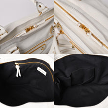 将图片加载到图库查看器，極美品 BALENCIAGA バレンシアガ メタリックエッジシティ レザー 2WAY ハンドバッグ ショルダーバッグ ホワイト アイボリー ゴールド金具 390154 中古 4a005560