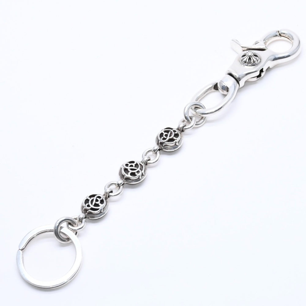 極美品 CHROME HEARTS クロムハーツ CLIP NO2 FLORAL BALL 3B クリップ No2 フローラルボール 3B キーリング 重量約63.16g 中古 4a005744