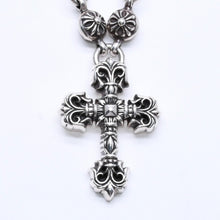 将图片加载到图库查看器，CHROME HEARTS クロムハーツ フィリグリークロス XS W/クロスボールチェーン ネックレス 重量約122.3g 20インチ 美品 中古 4a005732