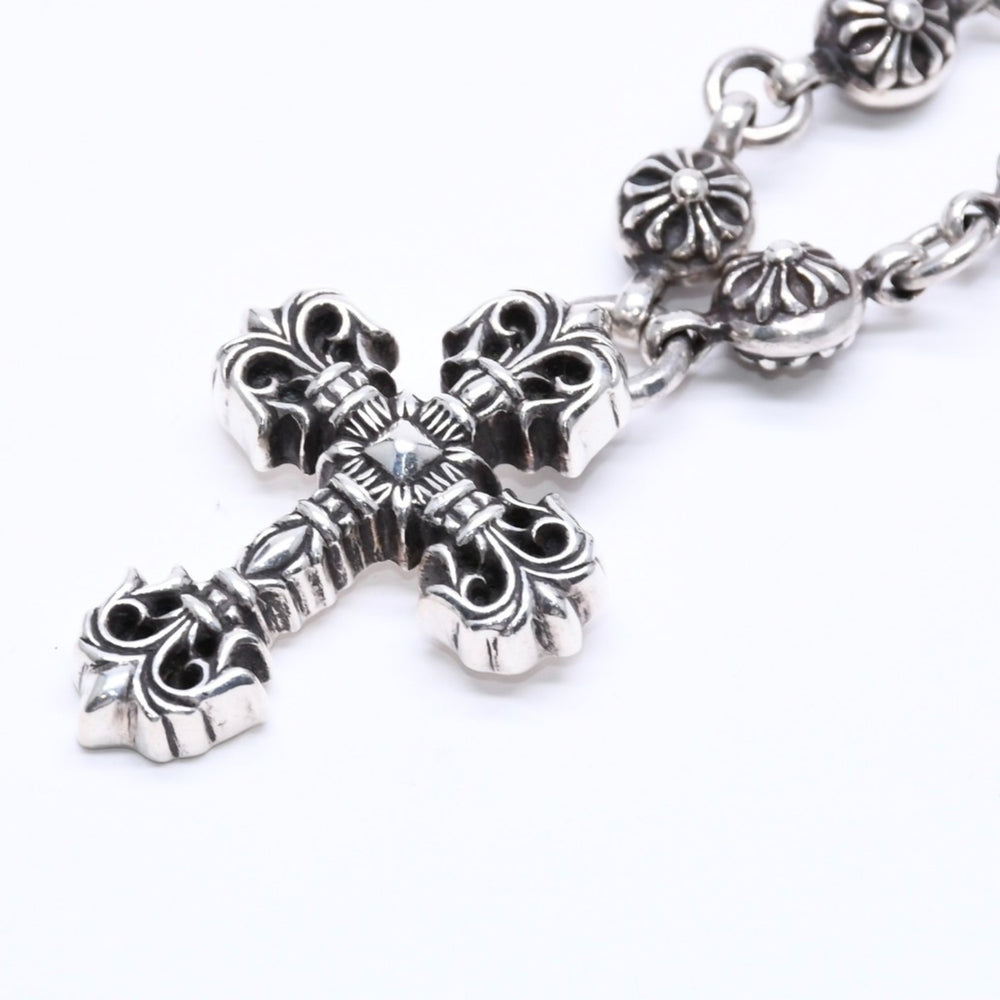 CHROME HEARTS Filigree Cross XS W/Cross Ball Chain Necklace Weight Approx. 122.3g 20 inches Good Condition Used 4a005732