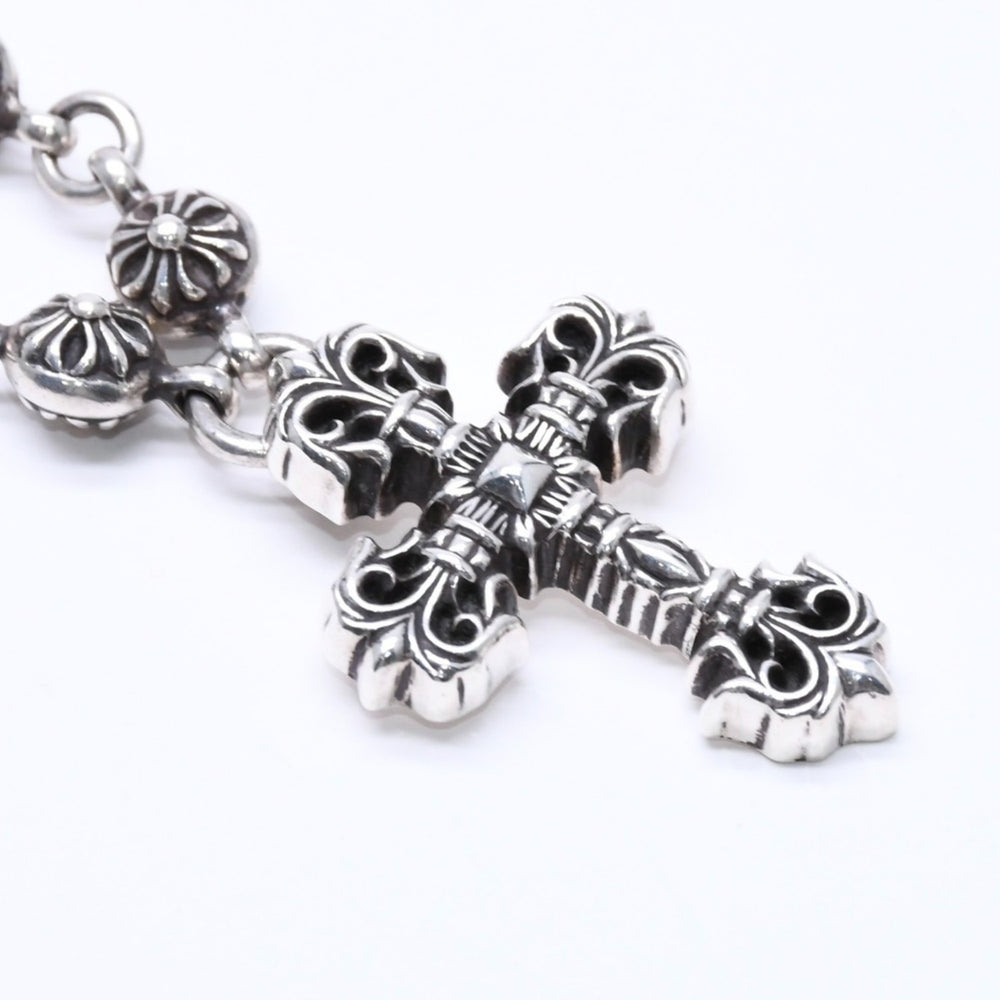 CHROME HEARTS Filigree Cross XS W/Cross Ball Chain Necklace Weight Approx. 122.3g 20 inches Good Condition Used 4a005732
