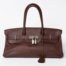 Load image into Gallery viewer, 極美品 ゴルチェデザイン HERMES エルメス ショルダーバーキン ブラウン ハバナ トリヨンクレマンス ◻︎H刻 シルバー金具 中古 4a005840