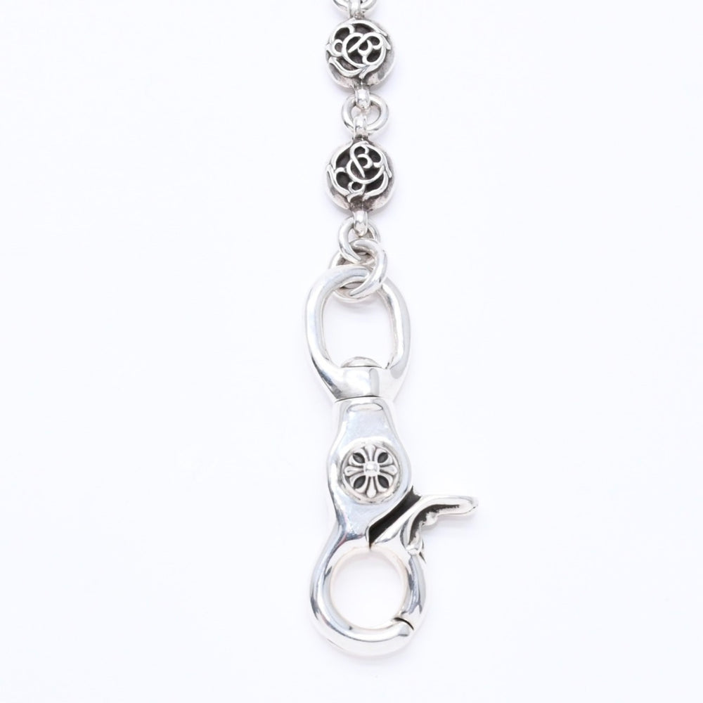 極美品 CHROME HEARTS クロムハーツ CLIP NO2 FLORAL BALL 3B クリップ No2 フローラルボール 3B キーリング 重量約63.16g 中古 4a005744