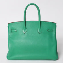 将图片加载到图库查看器，極美品 HERMES エルメス BIRKIN バーキン35 ミント シルバー金具 ◻︎Q トリヨンクレマンス ハンドバッグ 中古 4a005839