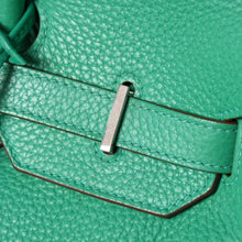 将图片加载到图库查看器，極美品 HERMES エルメス BIRKIN バーキン35 ミント シルバー金具 ◻︎Q トリヨンクレマンス ハンドバッグ 中古 4a005839