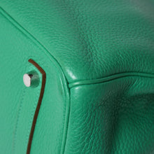 将图片加载到图库查看器，極美品 HERMES エルメス BIRKIN バーキン35 ミント シルバー金具 ◻︎Q トリヨンクレマンス ハンドバッグ 中古 4a005839
