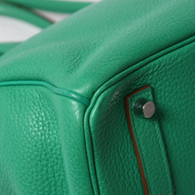 将图片加载到图库查看器，極美品 HERMES エルメス BIRKIN バーキン35 ミント シルバー金具 ◻︎Q トリヨンクレマンス ハンドバッグ 中古 4a005839