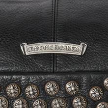 画像をギャラリービューアに読み込む, 極美品 CHROME HEARTS クロムハーツ #1スナットパック クロスボールスタッズ ボディバッグ レザー ダガージップ ブラック 中古 4a005747
