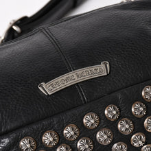 画像をギャラリービューアに読み込む, 極美品 CHROME HEARTS クロムハーツ #1スナットパック クロスボールスタッズ ボディバッグ レザー ダガージップ ブラック 中古 4a005747