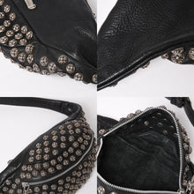 画像をギャラリービューアに読み込む, 極美品 CHROME HEARTS クロムハーツ #1スナットパック クロスボールスタッズ ボディバッグ レザー ダガージップ ブラック 中古 4a005747