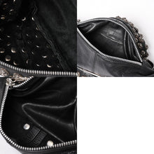 画像をギャラリービューアに読み込む, 極美品 CHROME HEARTS クロムハーツ #1スナットパック クロスボールスタッズ ボディバッグ レザー ダガージップ ブラック 中古 4a005747