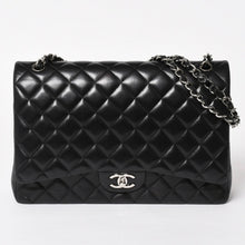 画像をギャラリービューアに読み込む, 極美品 CHANEL シャネル デカマトラッセ33 Wフラップ Wチェーンショルダーバッグ 18番台 ココマーク ラムスキン ブラック SV金具 中古 4a005679
