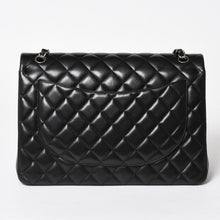 画像をギャラリービューアに読み込む, 極美品 CHANEL シャネル デカマトラッセ33 Wフラップ Wチェーンショルダーバッグ 18番台 ココマーク ラムスキン ブラック SV金具 中古 4a005679