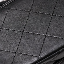 画像をギャラリービューアに読み込む, 極美品 CHANEL シャネル デカマトラッセ33 Wフラップ Wチェーンショルダーバッグ 18番台 ココマーク ラムスキン ブラック SV金具 中古 4a005679