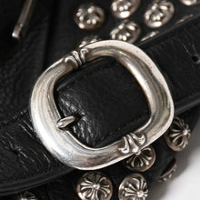 画像をギャラリービューアに読み込む, 極美品 CHROME HEARTS クロムハーツ #1スナットパック クロスボールスタッズ ボディバッグ レザー ダガージップ ブラック 中古 4a005747